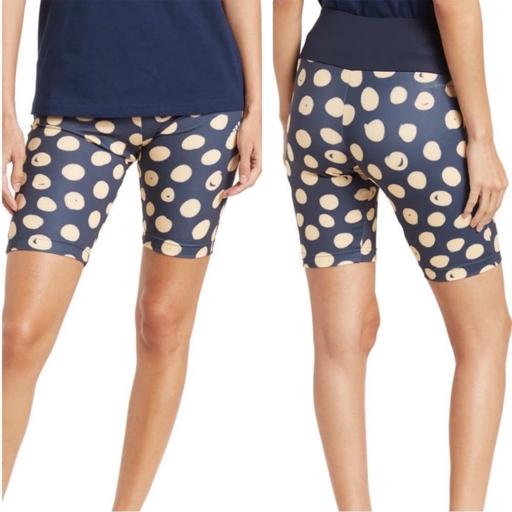adidas Black and Cream Polka Dot Bike Shorts - Picture 2 of 13